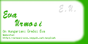 eva urmosi business card