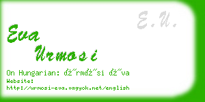 eva urmosi business card